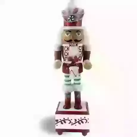 Drum Nutcracker Red & White 